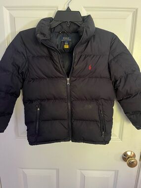 Boys Polo by Ralph Lauren navy  Puffer Jacket with Red Pony